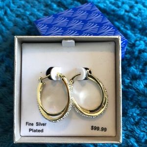 Crystal hoop earrings